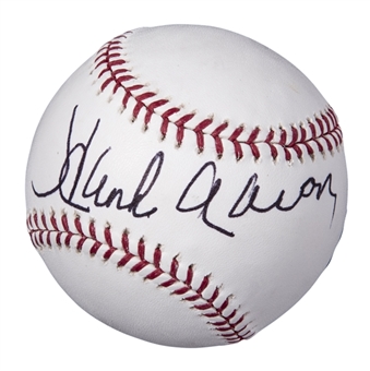 Hank Aaron Autographed Commemorative Civil Rights Game Baseball (MLB Authenticated)